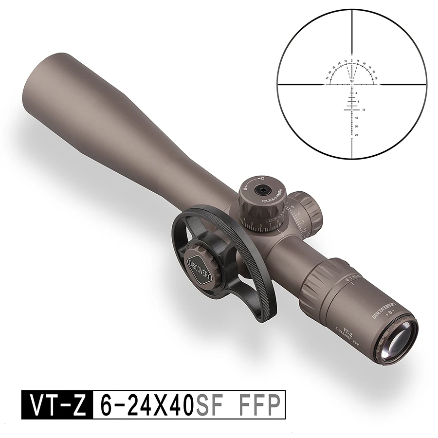 

FFP Discovery 6-24X40 First Focal Plane Riflescope Telescopic Sight Optics Compact Scope Glass Etched Reticle for Hunting