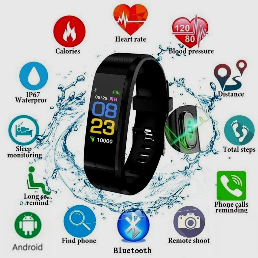 

Новинка 2023, фитнес-браслет, спортивный смарт-браслет, Смарт-часы с пульсометром и тонометром, часы для женщин и мужчин, смарт-устройства