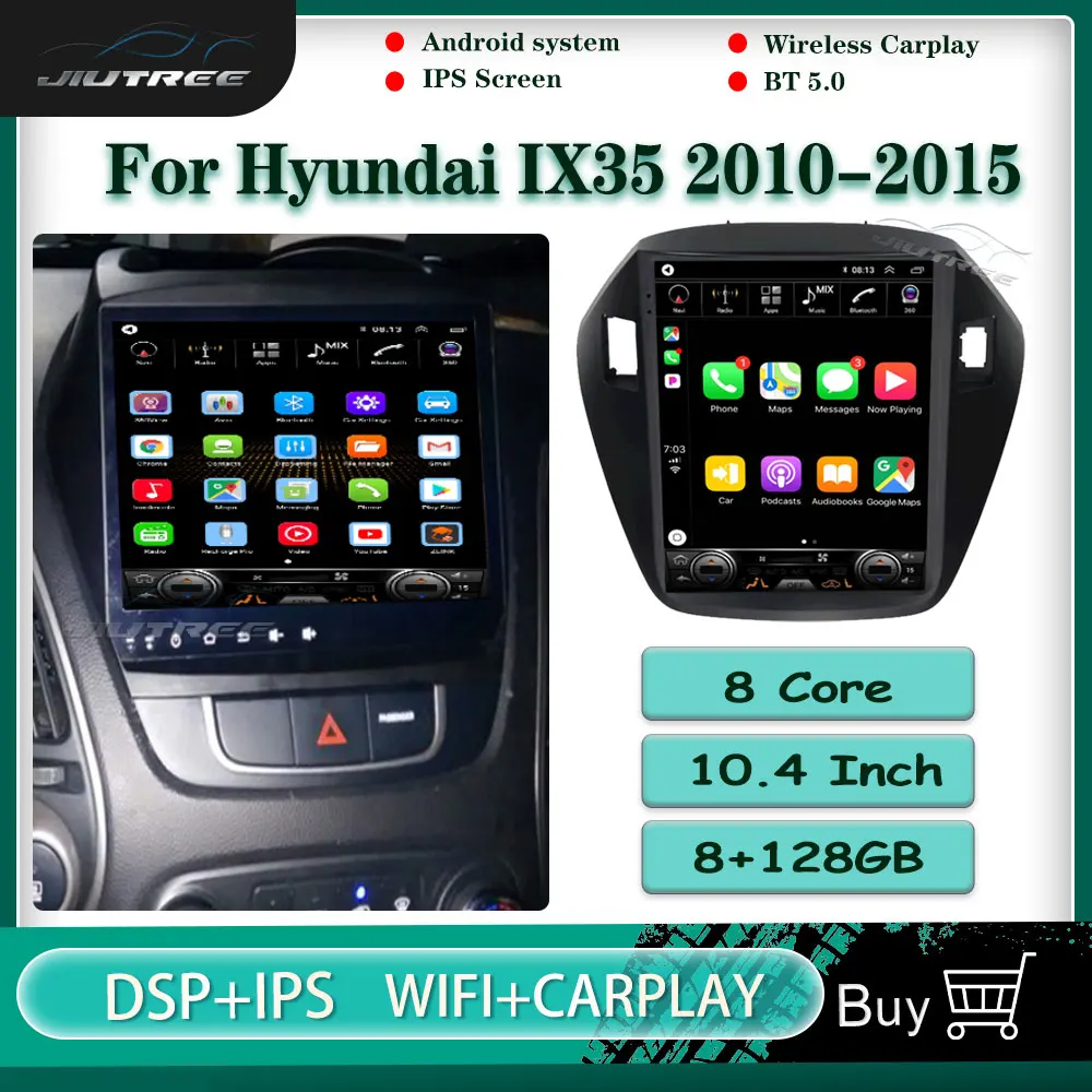 

Экран Tesla Android 10 для Hyundai IX35 2010-2015 8 ГБ ОЗУ 128 Гб ПЗУ Восьмиядерный автомобильный DVD GPS плеер Deckless Автомагнитола