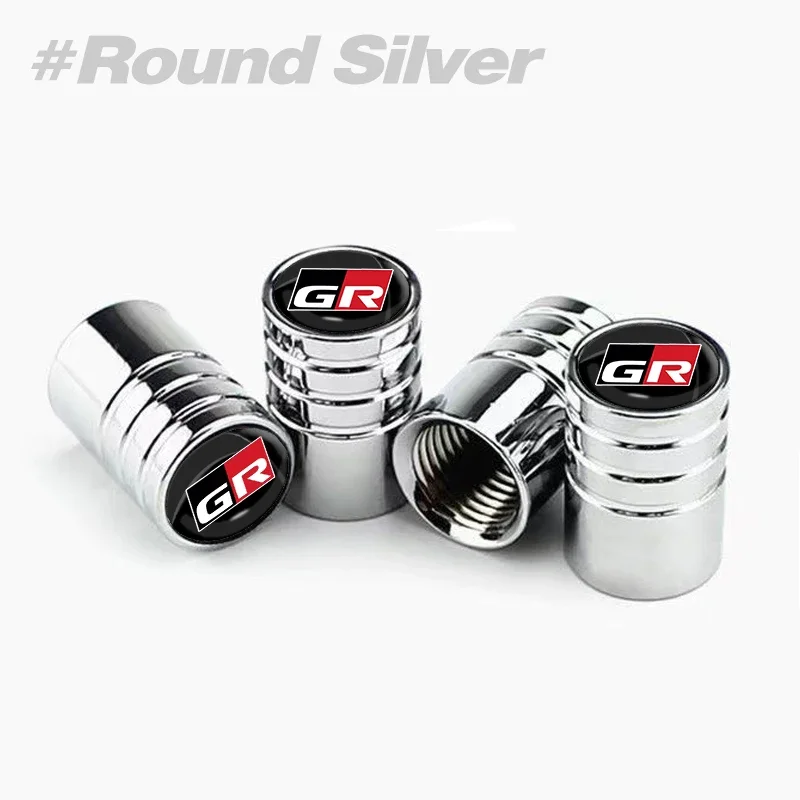 

4 шт. колпачки клапанов для автомобильных колес, шток воздуха для Toyota GR Sport Gazoo Racing Yaris 86 Corolla Hilux Supra C-HR PRIUS RAV4, аксессуары