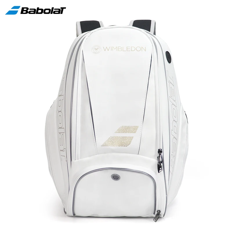 Super Quality BABOLAT Professional Tennis Backpack PU 2Pack White Gold Tennis Racket Bag Unisex Badminton Squash Padel Tenis Bag