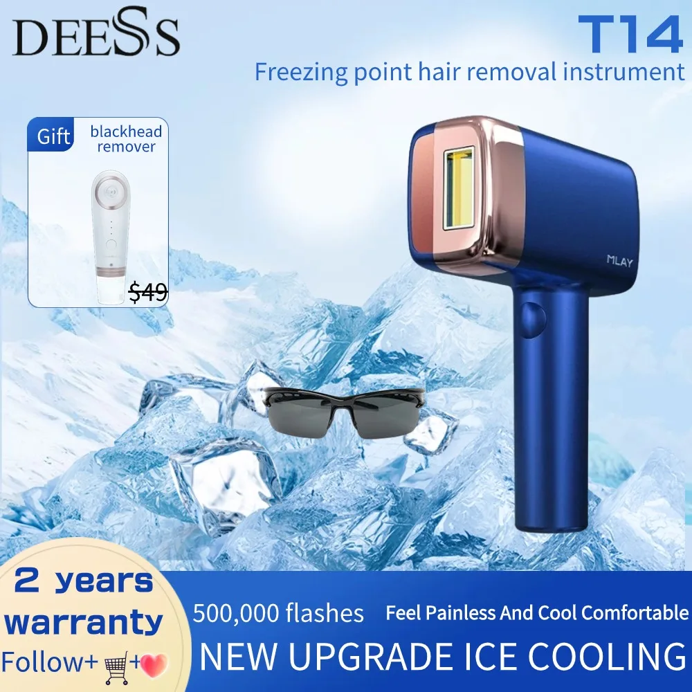 MLAY T14 HR IPL Лазерная эпиляция ЖК-дисплей 500000 Вспышка лазерная Безболезненное