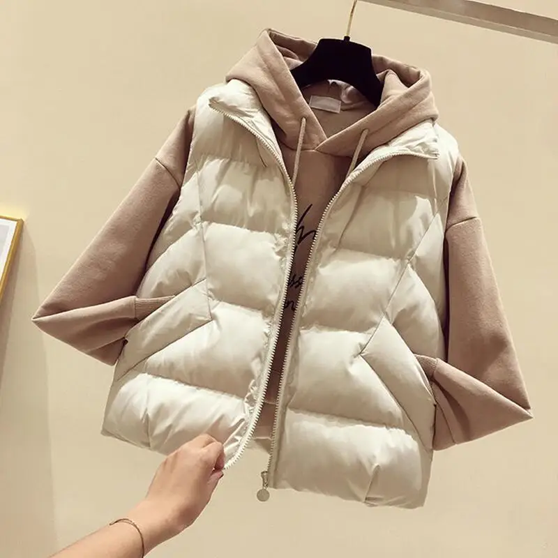 

Waistcoat Women's Warm Vest new 2022 Vests Female Sleeveless Jacket Short Slim Spring And Autumn Coat Women Clothing Black