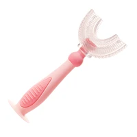 toothbrush kids training brush girl u portable care personal shaped type manual silicone tooth child boy teeth