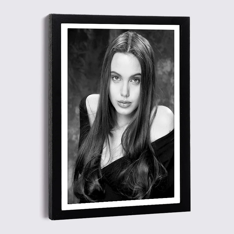 

Black Photo Frame Black White Sexy Woman Canvas Painting 5x7 8x12 Inch Wood Picture Frame Nordic Wall Home Decor Picture Frames