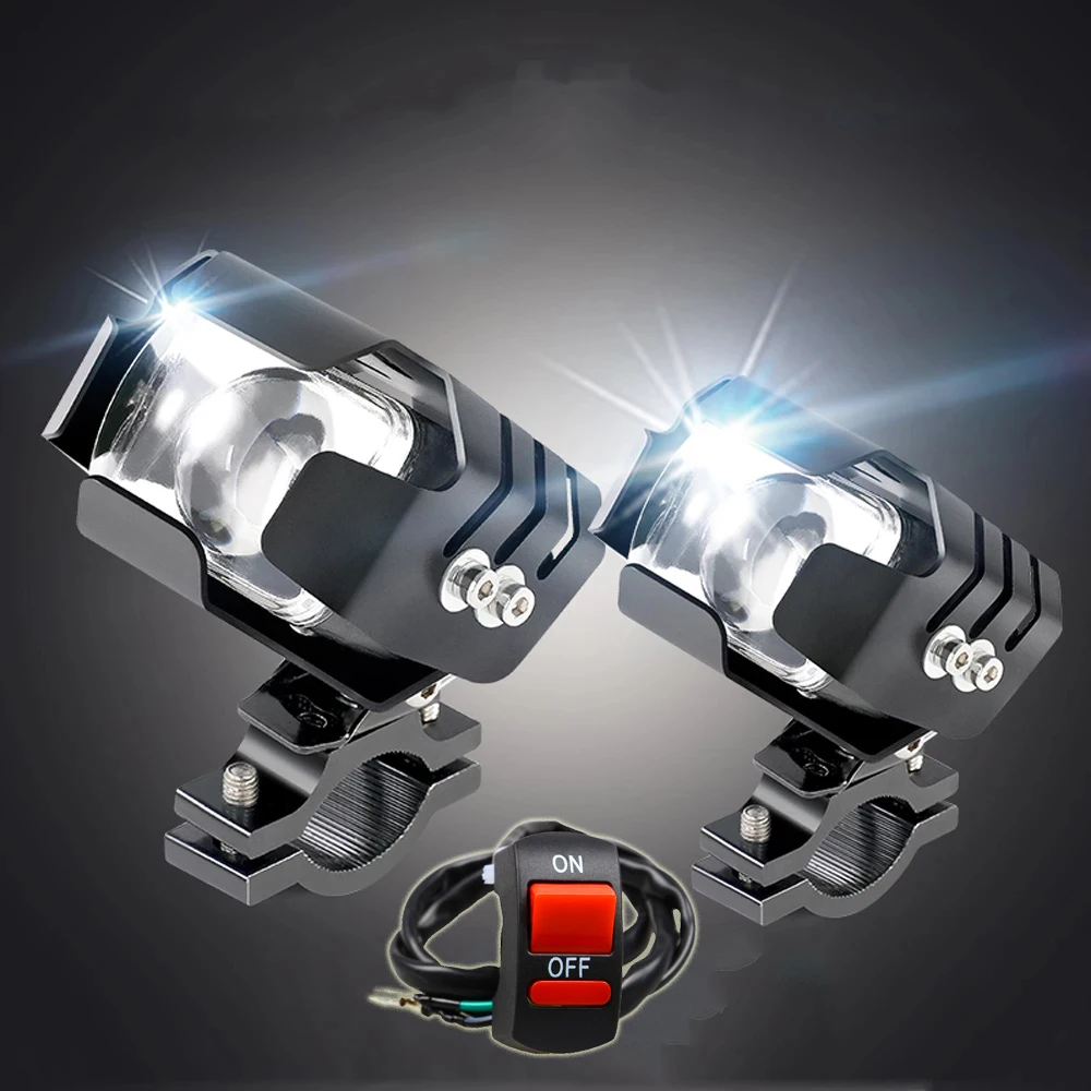 Bombilla de faro LED para motocicleta, Luz antiniebla auxiliar DRL externa para moto, bicicleta, todoterreno, 4X4, 4WD, ATV, SUV, UTV