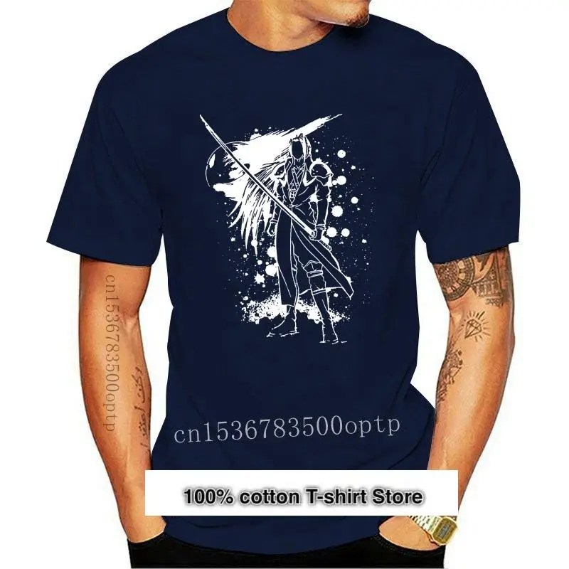 

Ropa de hombre, camiseta de los hombres de Sephiroth FF7, playera de Juegos Geek Nerd, nueva