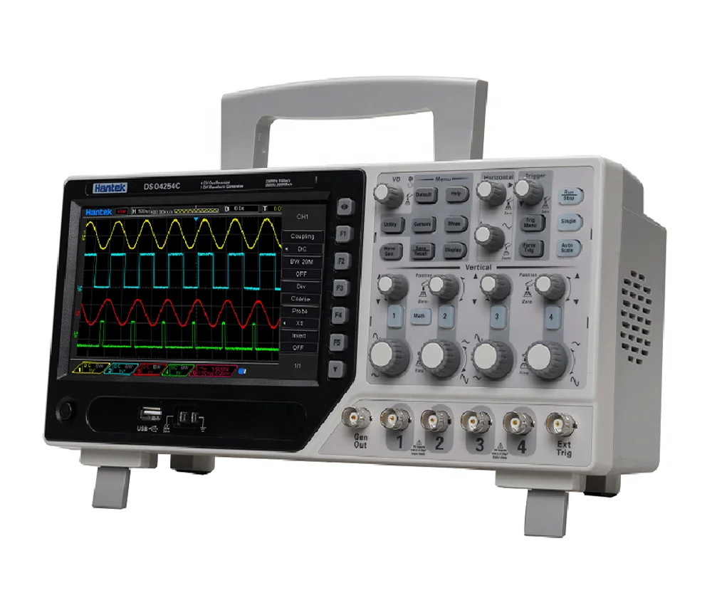 

DSO4254C/4204C/4104C/4084C 200M Hantek 4 channel Digital Storage Oscilloscope with signal source