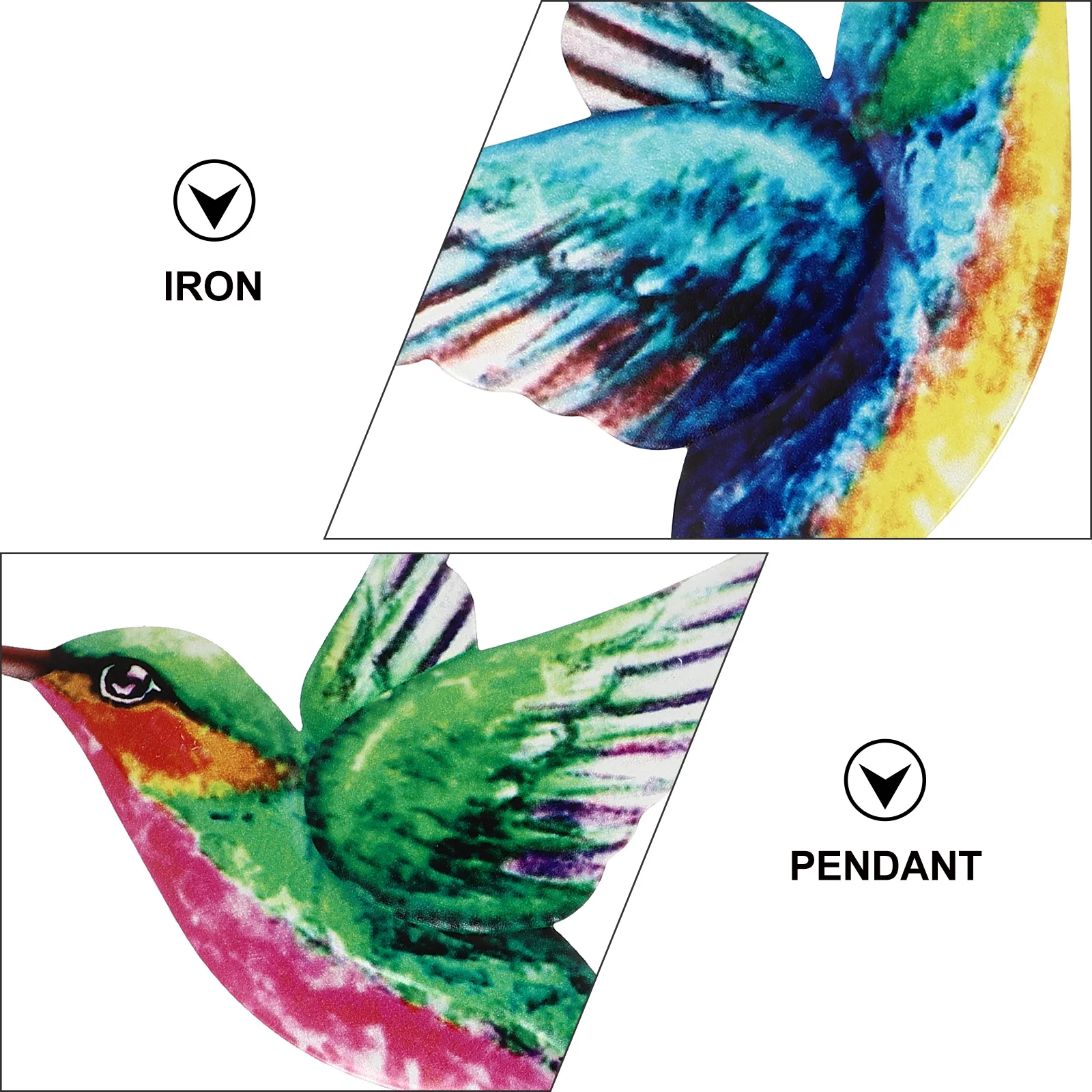 2 шт. украшения из кованого железа Колибри домашняя настенная вешалка для одежды