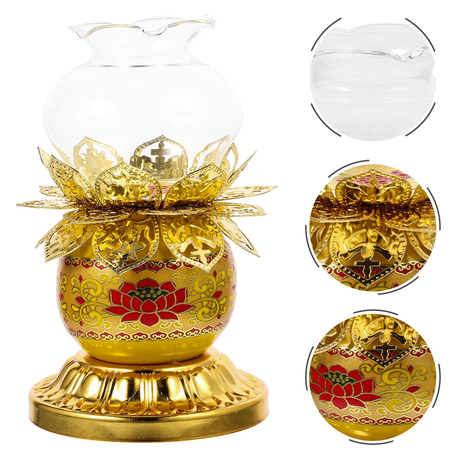 

Buddhism Desktop Altar Worship Flower Tealight Holder Tea Lights Holder Holder for Buddhism