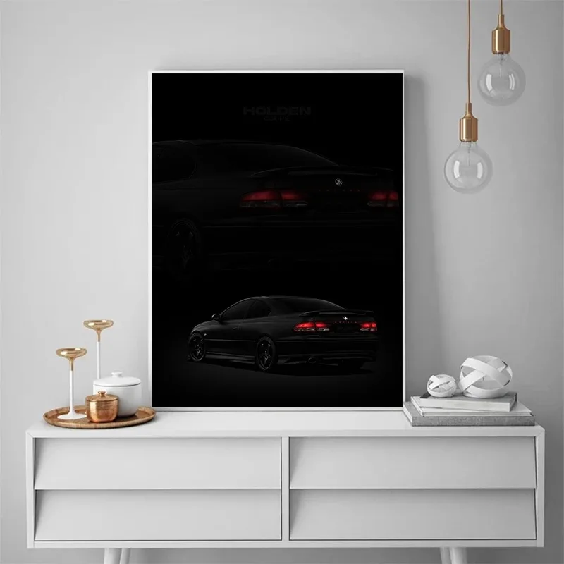 Фото Черный холщовый постер с изображением автомобиля SportCombi 9-5 Sedan WRX STI, художественный принт, современный декор для дома, настенное украшение, подарок для мужчин, для мужской комнаты, гаража, комнаты отдыха №2