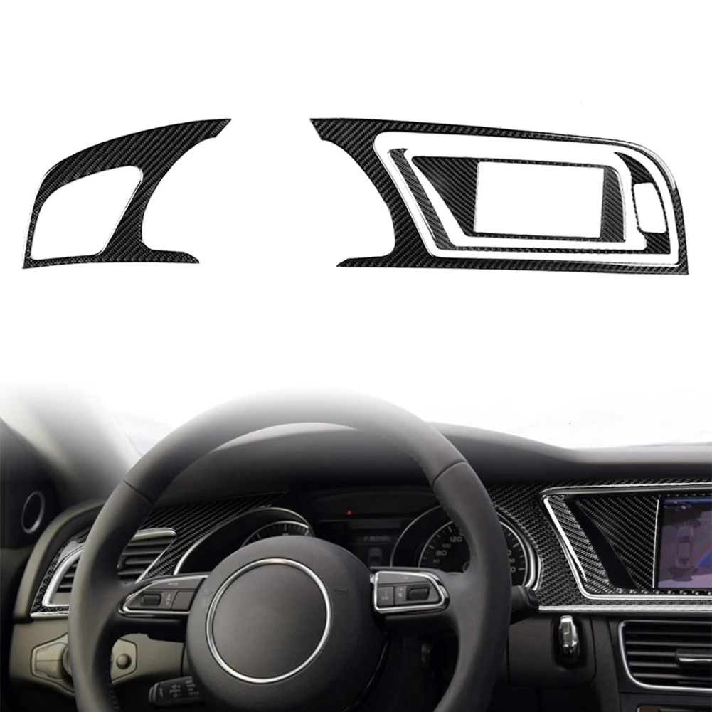 

4Pcs Car Interior Instrument Panel Cluster Meter Dashboard Decoration Trim For Audi A5 RS5 S5 LHD Only