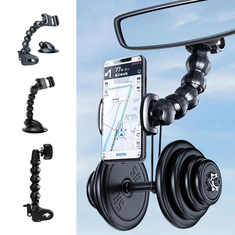 

Держатель для телефона в зеркале заднего вида выдвижной с поворотом на 360 градусов Автомобильный держатель для телефона универсальный держ...