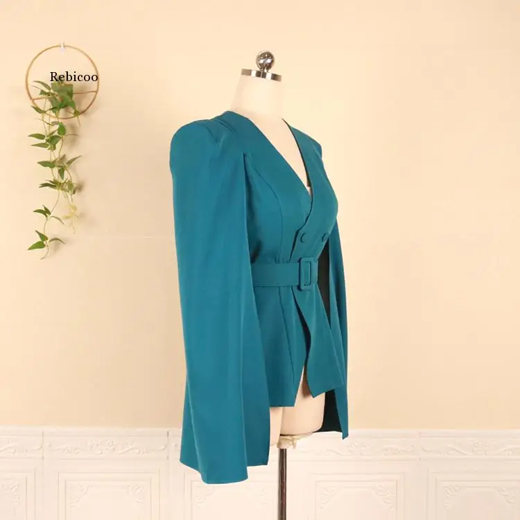 Женская Осенняя накидка с длинным рукавом и V-образным вырезом