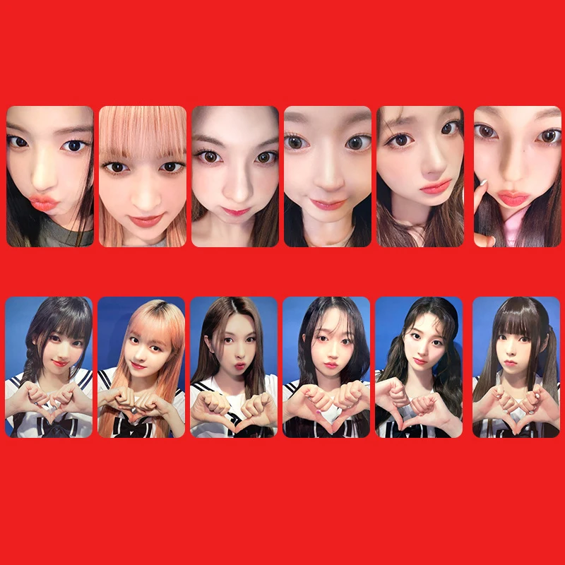

Kpop 6Pcs/Set NMIXX Photocards Mini Album Expérgo LOMO Cards Double-Sided Postcard LILY JIWOO HAEWON BAE For Fans Collection