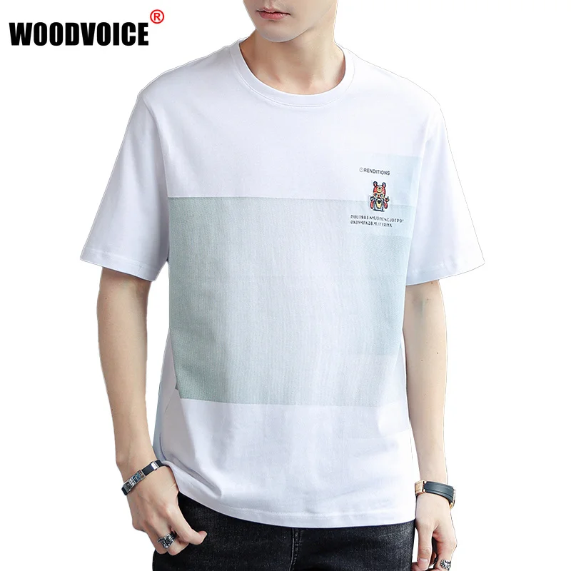 

Футболка мужская с круглым вырезом, модная тенниска с короткими рукавами, повседневная майка, однотонная уличная одежда в стиле хип-хоп, лет...