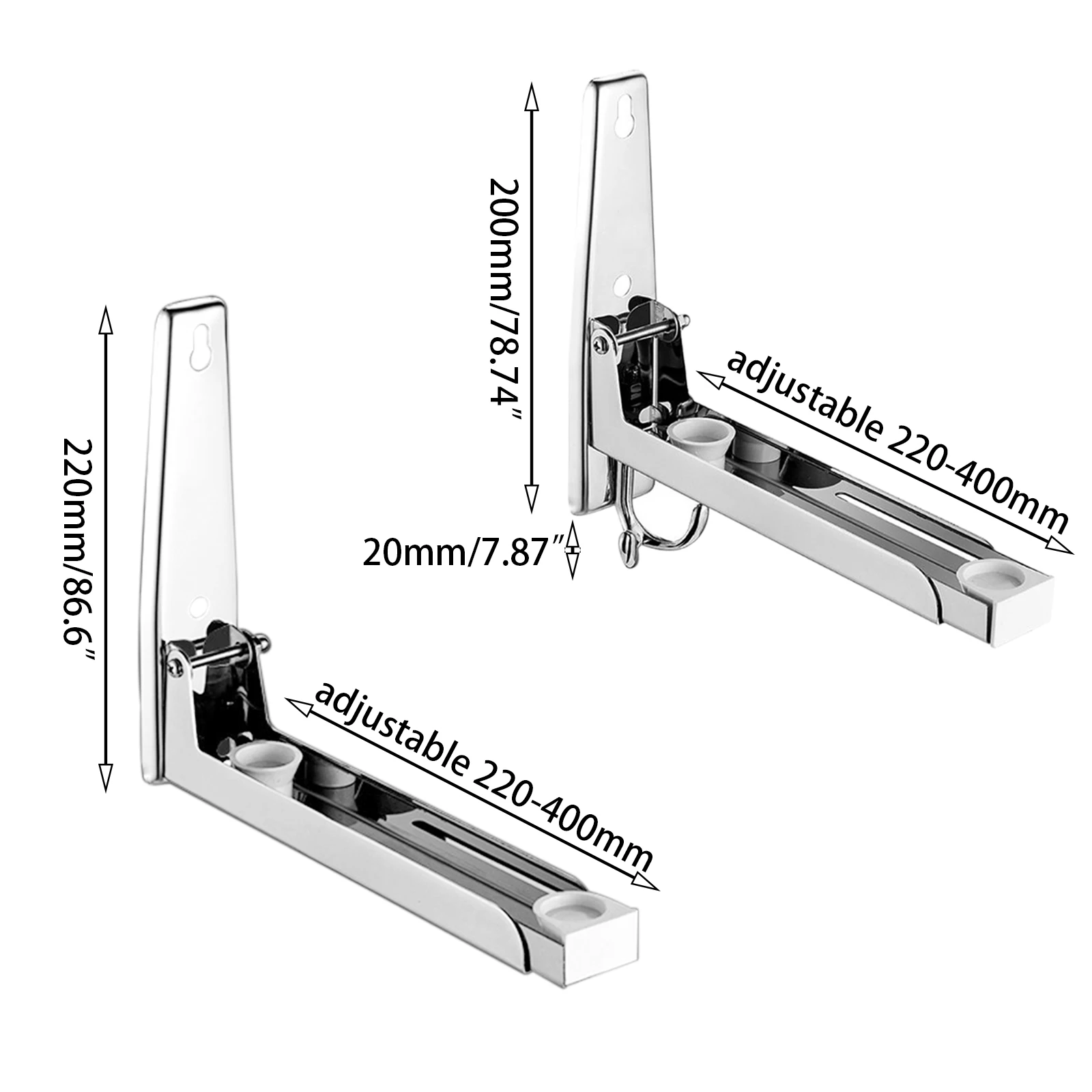 Полка для микроволновой печи из нержавеющей стали регулируемая настенная