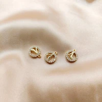 18k gold plated shiny zircon high heels pendant charm for pandora bracelet diy decoration