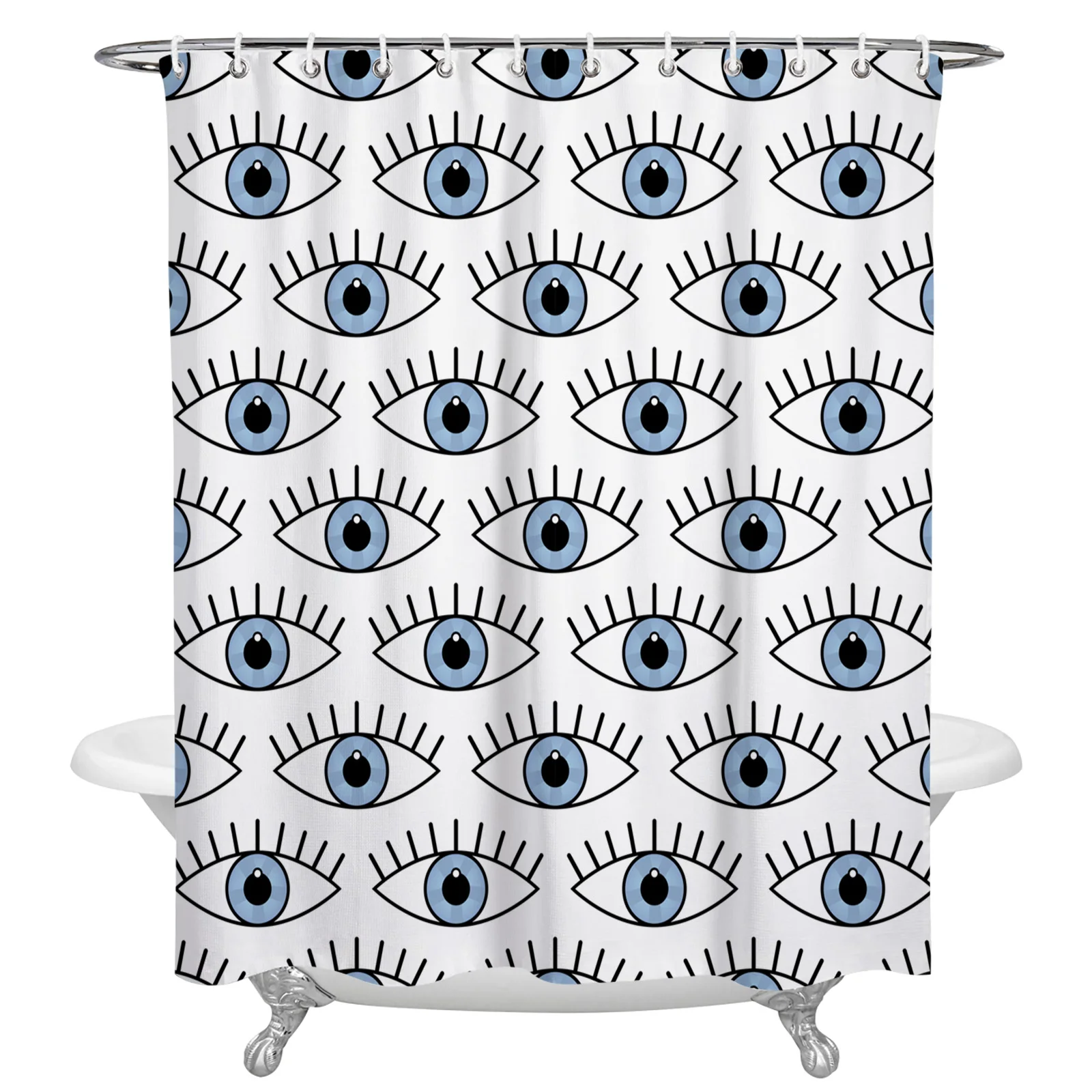 

Занавеска для душа с рисунком глаз, водонепроницаемая занавеска для ванной из полиэстера, украшение для дома, занавеска для ванной комнаты