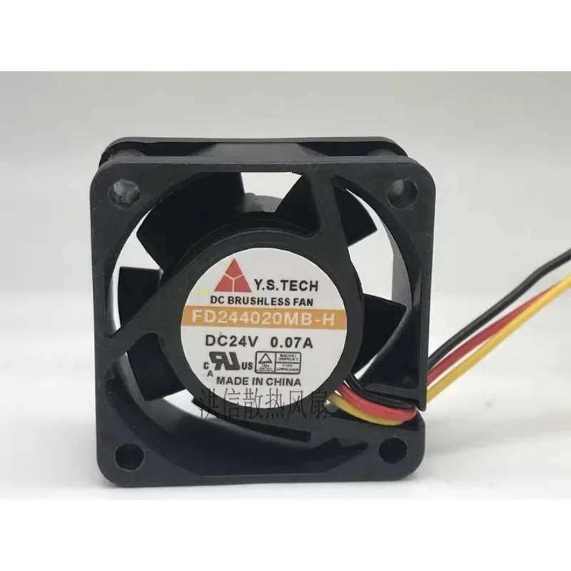 Оригинальный вентилятор охлаждения для Y. S.TECH FD244020MB-H DC 24V 0.07A Вентилятор охлаждения с двумя шариками 4020 40*40*20 мм