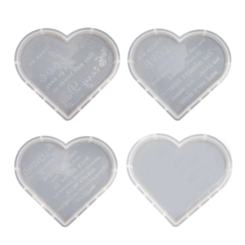 

Heart Resin Mold,Epoxy Resin Molds for Coaster,Grief Signs Silicone Casting Mold