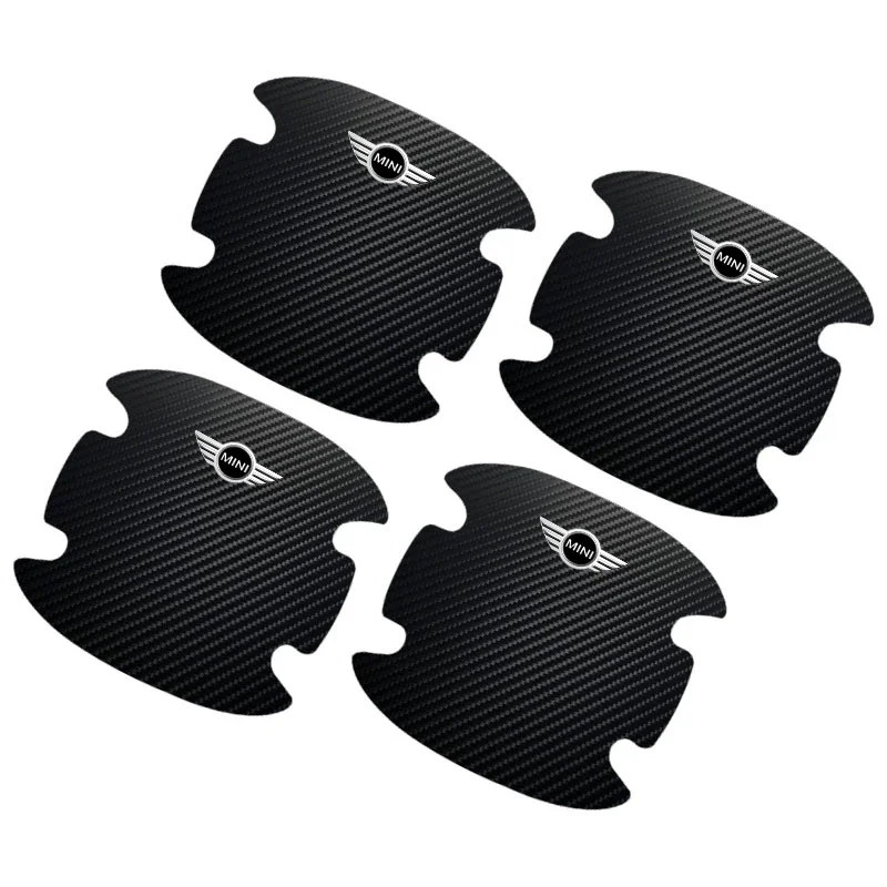 

4 шт., защитная 3D наклейка на дверную ручку автомобиля, эмблема для MINI Cooper One S Clubman R50 R53 R56 R60 F55 F56 R57 R58 R59 Стайлинг
