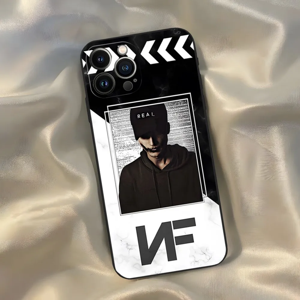 Чехол Rapper NF для телефона Iphone 15 14 13 12 11 Pro Max Xr X Xs Mini 8 Plus SE 2022 черный мягкий