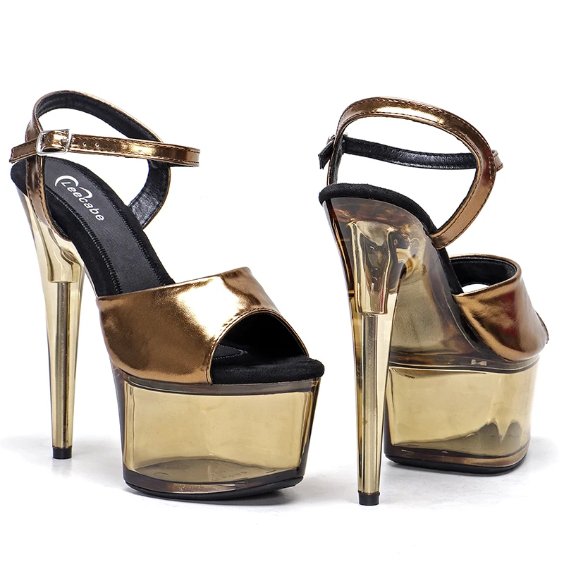 Leecabe 17CM/7Inch PU upper  sexy exotic sandals  platform fashion High Heels  Pole Dancing Shoes