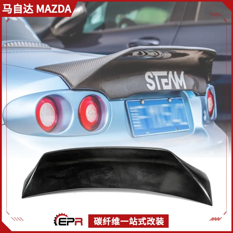 Фото 2009, подходит для Miata Mazda MX5 NC, хвост давления из углеродного волокна, заднее беспокойство с фиксированным ветровым крылом, неразрушающий установка EPA №1