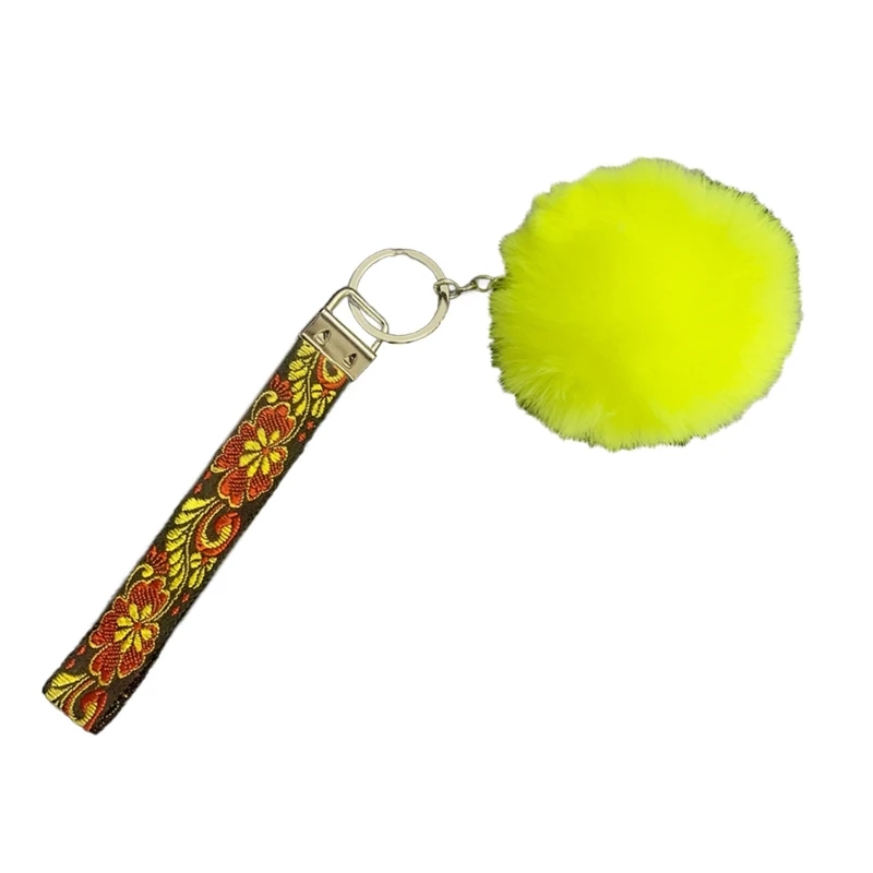 U90C милый плюшевый кулон с помпонами брелок для ключей мягкий декор