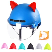 cute cat ears helmet decoration motorcycle electric car helmet styling stickers double sided stickers decor helmet accessories