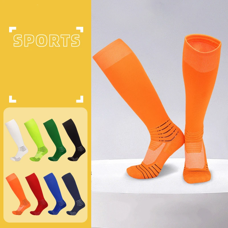 Actual Combat High Football Basketballsocks Men Women Thick Towels Movement Stockings Pure Color non-slip Stockings Soccer Socks