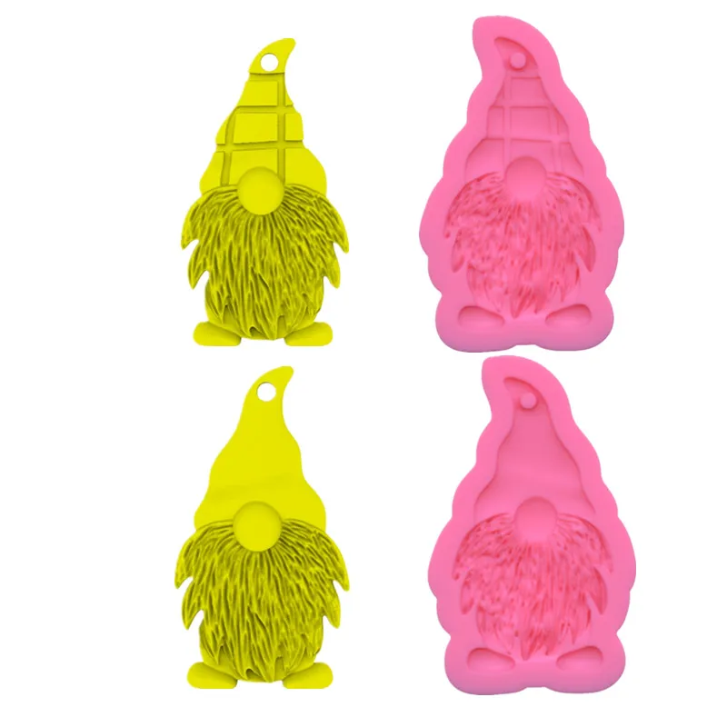 

Cute santa Silicone Molds Keychains Pendant Polymer Clay Mould DIY Jewelry Making Epoxy Resin Moulds Z52-53