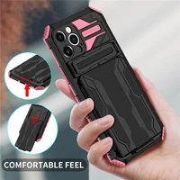 luxury case for iphone 12 11 pro max xs xr shopckproof case detachable card slot back cover iphone 7 8 plus shell iphone 12 etui