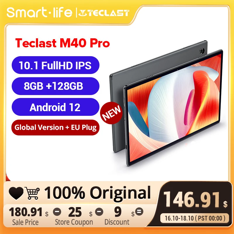 

Teclast T40 PRO M40 Pro Tablet 2000x1200 FHD IPS 8GB RAM 128GB ROM UNISOC T616 Octa Core Android 12 4G Network Dual Wifi Type-C