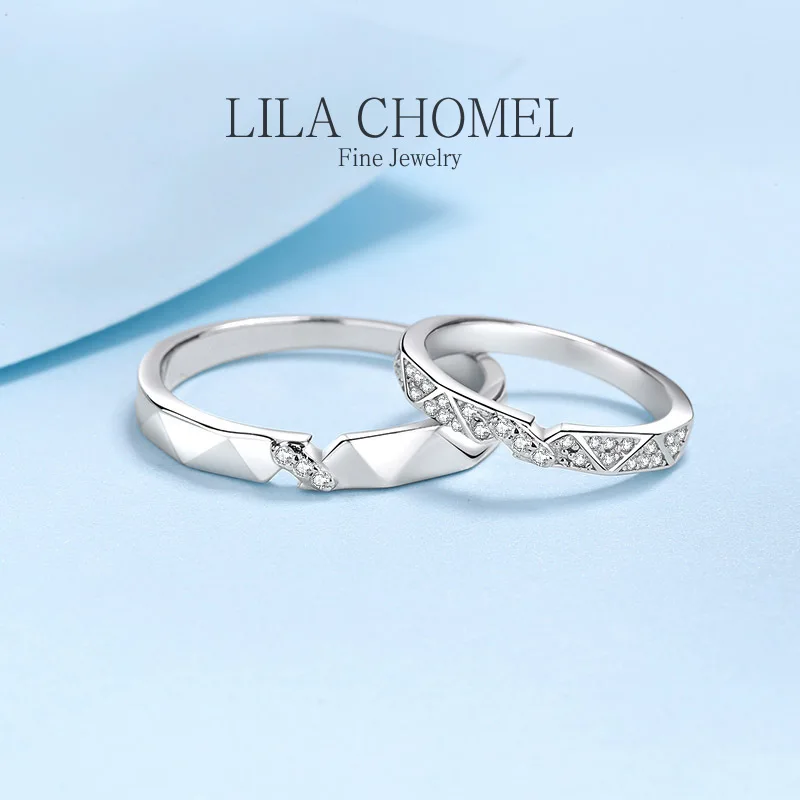 Блестящие Платиновые парные кольца PT950 для женщин и мужчин подарок на день