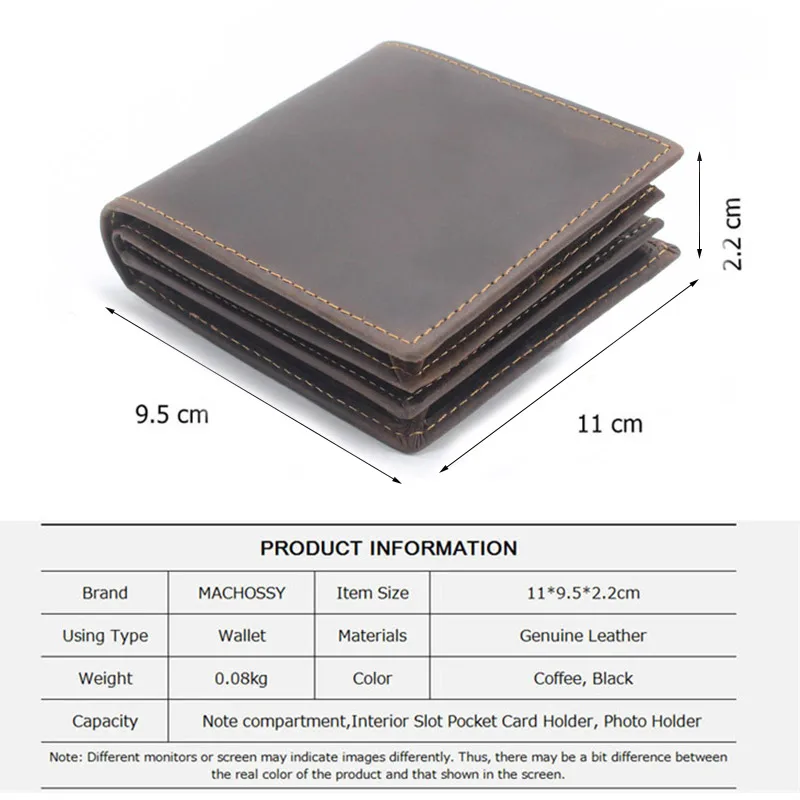 RFID Blocking Men's Oil Wax Skin Wallet Man Vintage Cow Genuine Leather Wallet Male Handmade Billfold Coin Purse Short Wallet