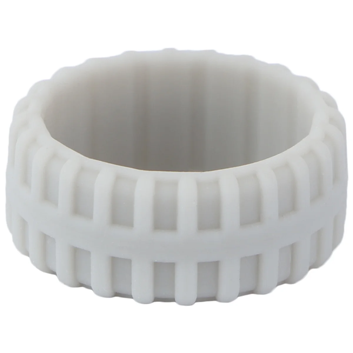 

Tyre Pattern Silicone Wedding Ring Silicone Ring Gift (Light Gray)