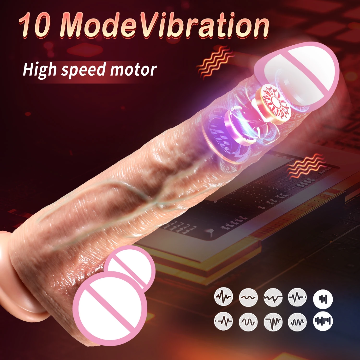 Выдвижной Силиконовый Фаллоимитатор С Подогревом И Анальной Стимуляцией Точки G