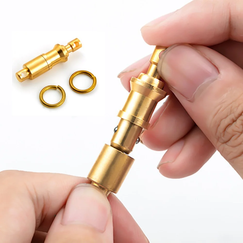 

Durable Quick Release Detachable Keychain with 2 Split Rings Separating Key Rings Pull-Apart Coupler Outdoor EDC Tool