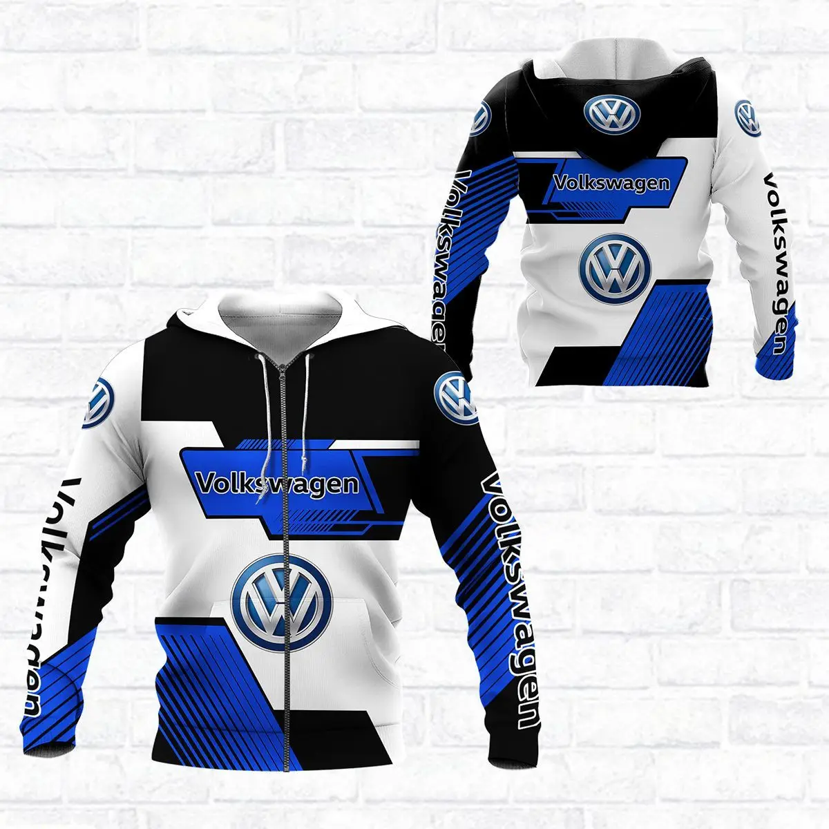 

Hot Sale New Men's Fashion Zip Hoodie 3D Digital Printing Thin Motorcycle Sweatshirt Car Logo Super Large Jacket 6XL