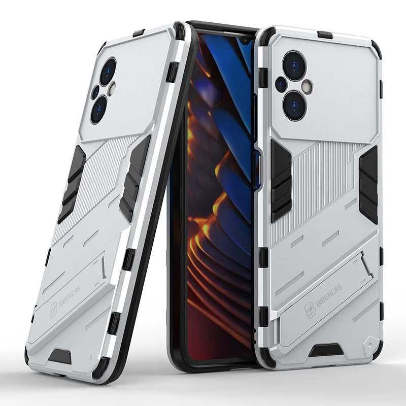 For Poco M5 Case Poco M5 Cover Coque Shell Fundas Armor Shockproof Hard Stand PC Phone Bumper For Poco M5