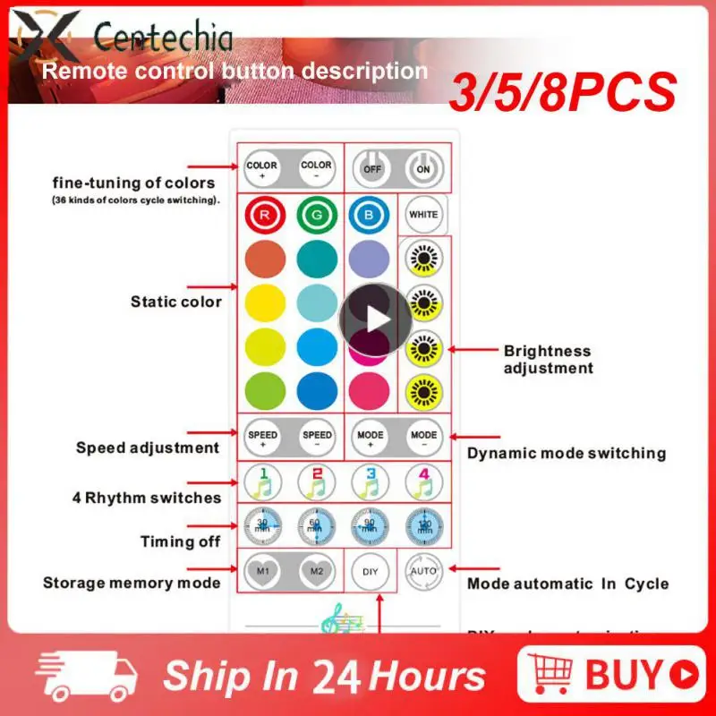 

3/5/8 шт. Usb музыкальный пульт дистанционного управления, лампа-гирлянда, управление через приложение, умная Светодиодная лампа-полоса, домашний декор, 5 В, режим «сделай сам»