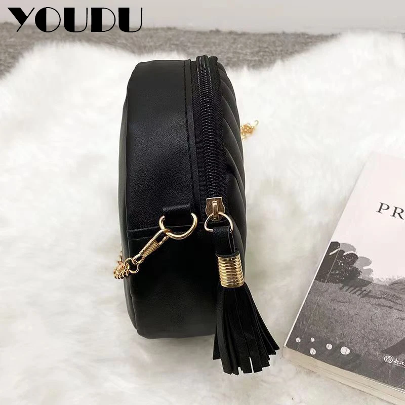 Luxury Designer Women Shoulder Bags Genuine Fashion Casual Handbags Female Chain Circular Bag Wallets New Ladies Leather Bags