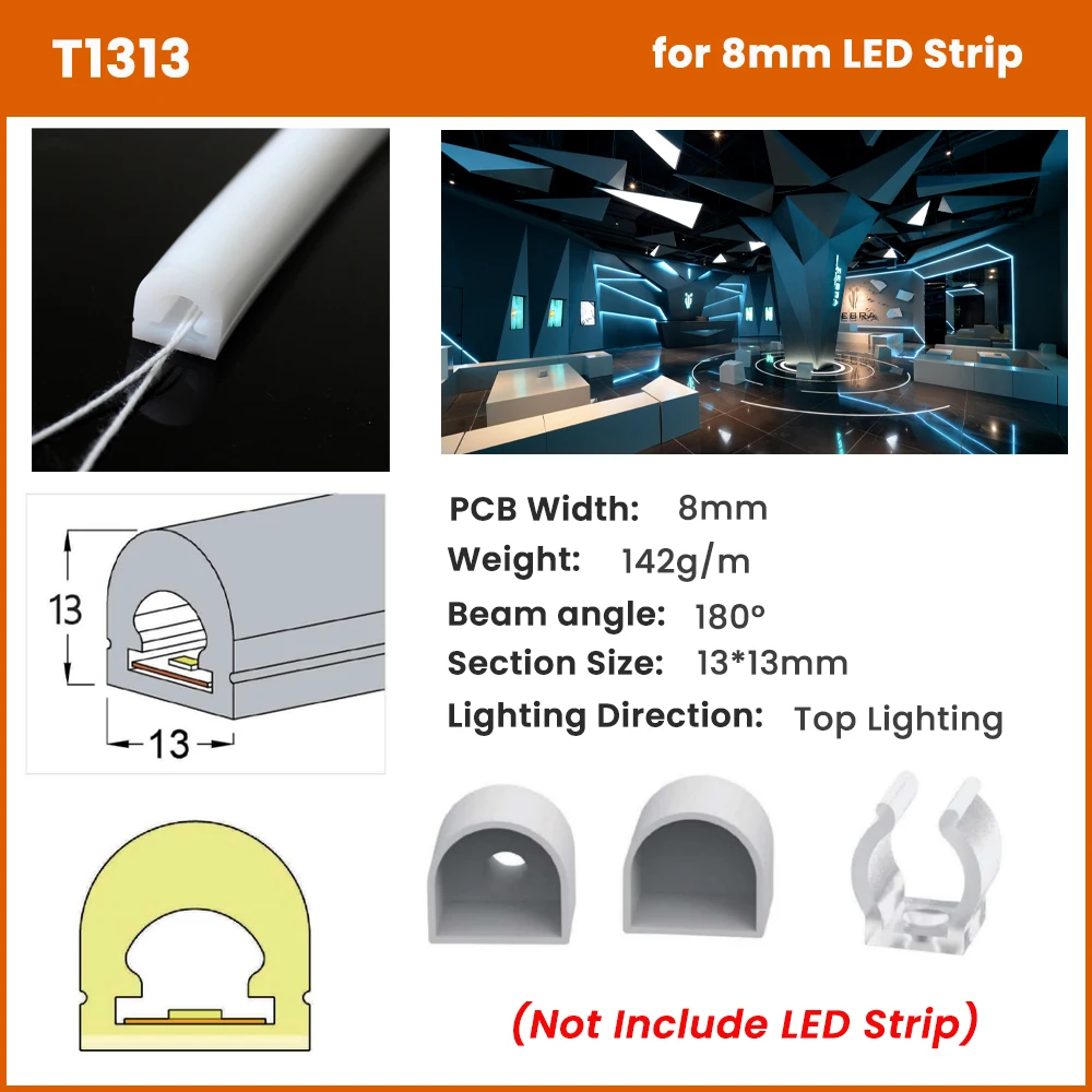 

LS T1313 T1315 полукруглая светодиодная трубка 12В