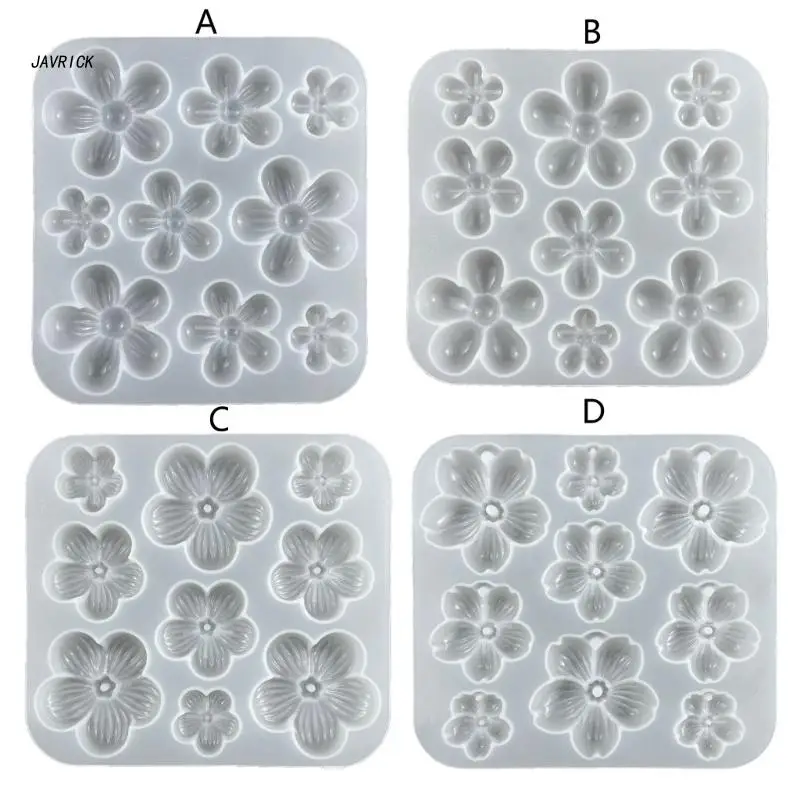 

Five Petals Flower Silicone Mold Cherry Flower Epoxy Casting Mold Fragrant Gypsum Resin Mold for Car Pendant Ornament