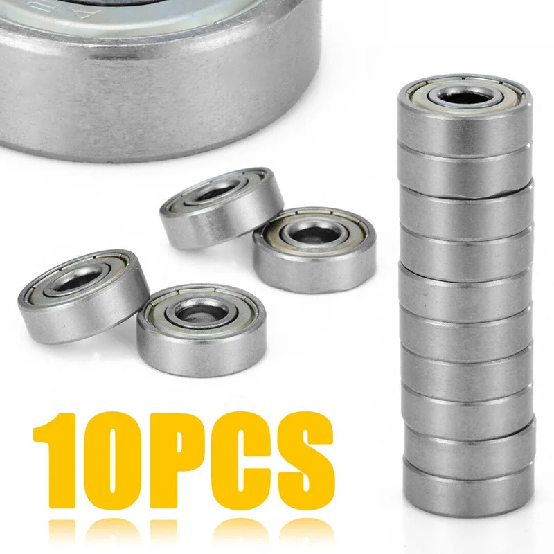 

10pcs/Set 608ZZ Heavy Metal Skateboard Scooter Deep Groove Ball Wheel Bearings