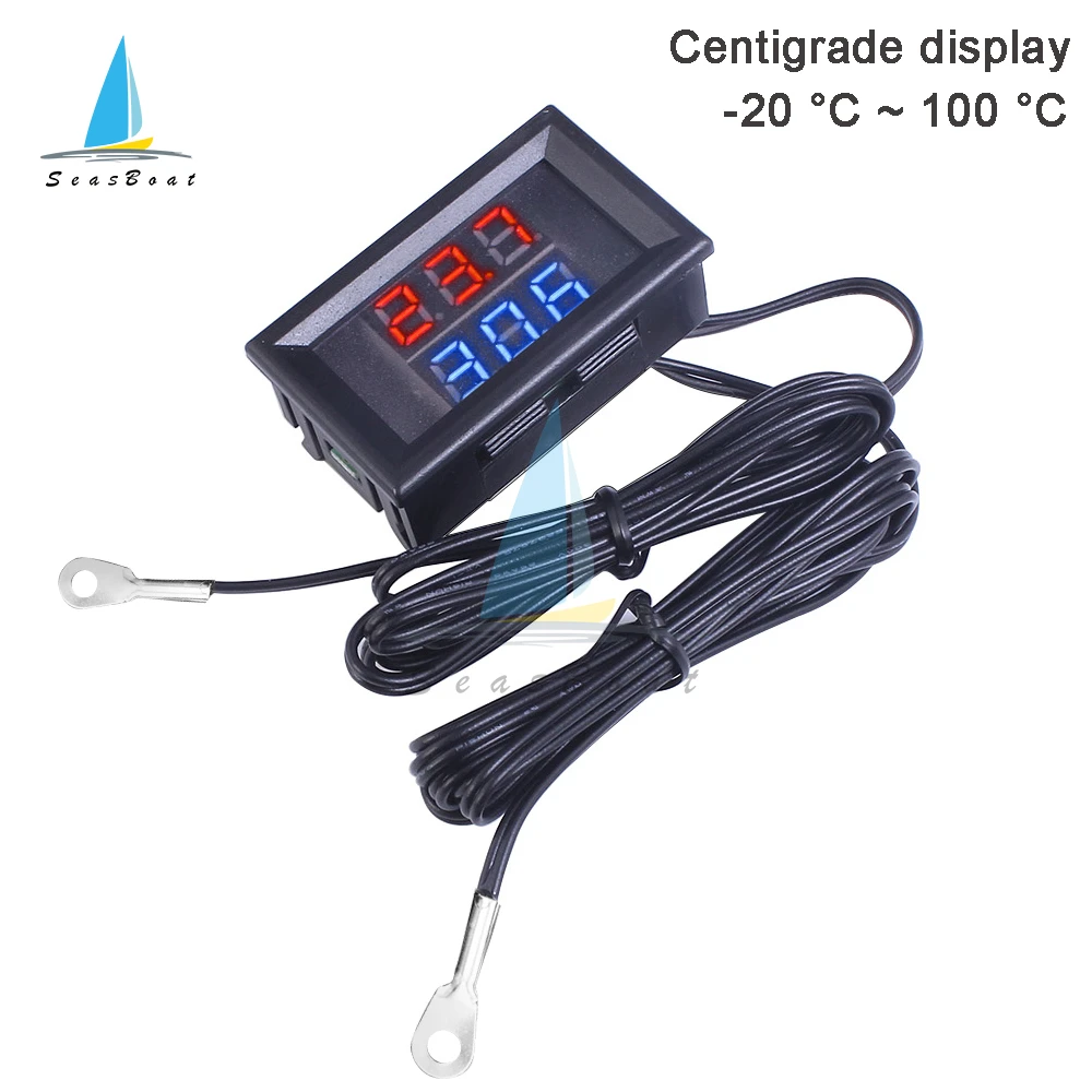 

Мини-термометр Aideepen 0.28", красный/зеленый/синий дисплей