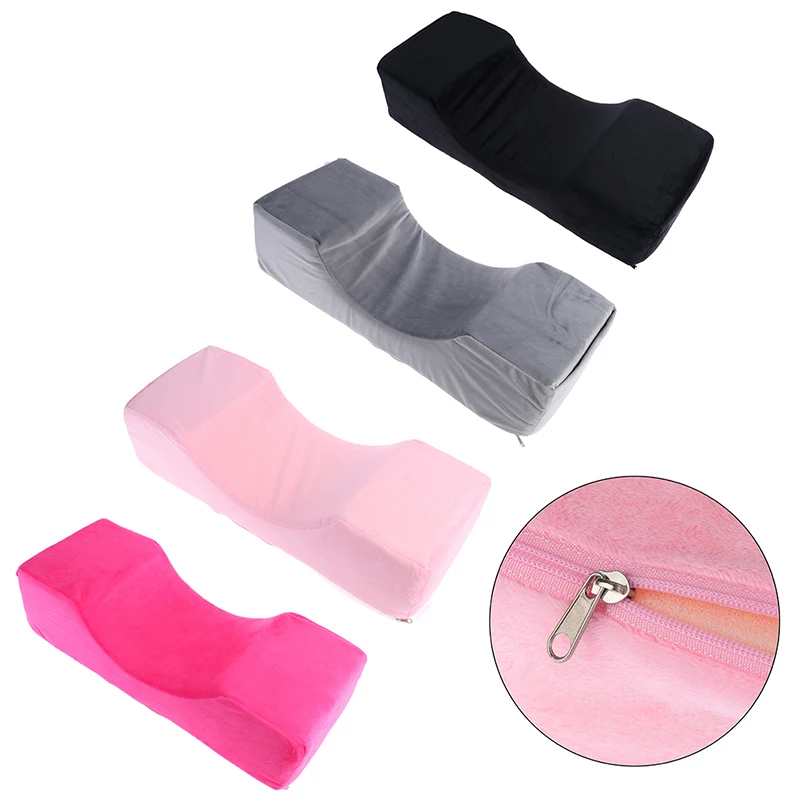 Neck Protection Support Eyelash Lash Pillow Soft Grafting Eyelashes Memory Foam Eyelash Pillow Makeup Salon With Pocket