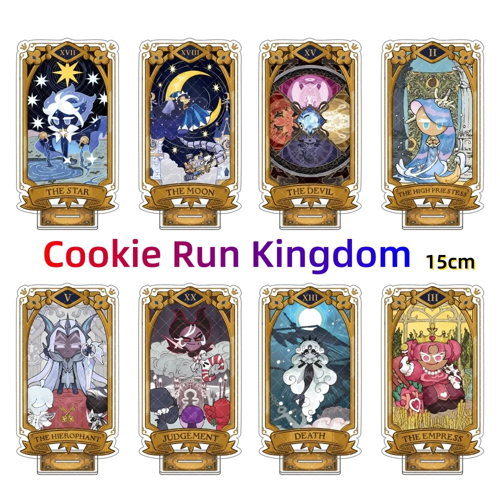Фото Акриловая фигурка-стенд 15 см Cookie Run Kingdom Stardust Cookie THE STAR Tarot Card, игровая фигурка, украшение, можно использовать как брелок №1